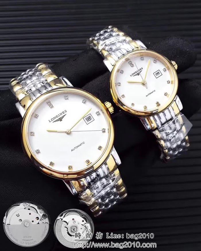 LONGINES浪琴 經典瑰麗 情侶機械對表 WSS1485